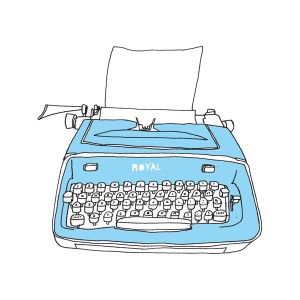 Typewriter blue